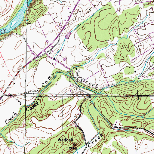 Topographic Map of Zion School (historical), TN