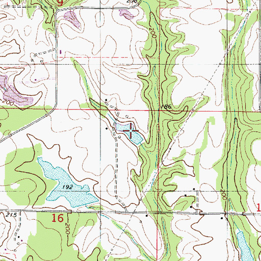 Topographic Map of Coleman Lakes, AL