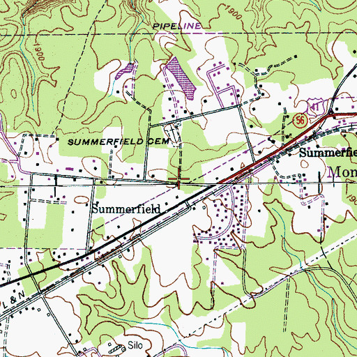 Topographic Map of Saint Stephens Mission (historical), TN