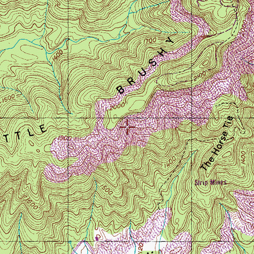 Topographic Map of Allen Joyner Mine, TN