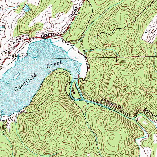 Topographic Map of Blevin Mill (historical), TN