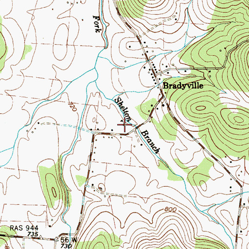 Topographic Map of Woodland Elementary School, TN