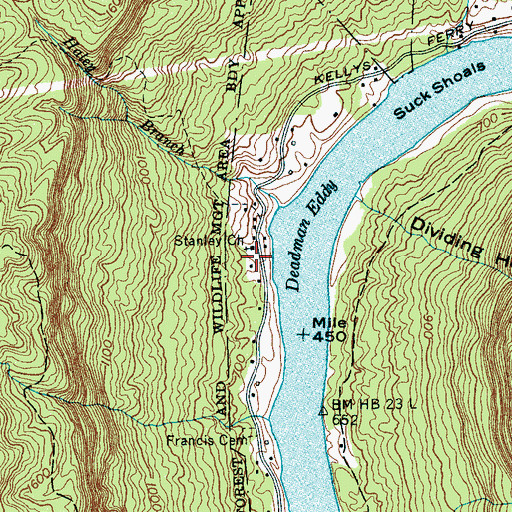 Topographic Map of Stanley School (historical), TN