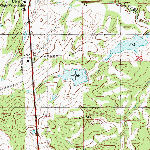 Topographic Map of Doc Hollingsworth Lake, AL
