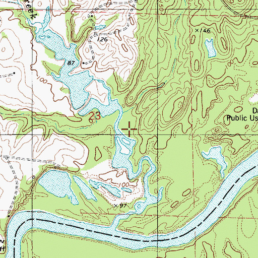 Topographic Map of Howard Brown Lake, AL