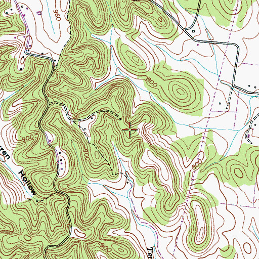 Topographic Map of District 19 (historical), TN
