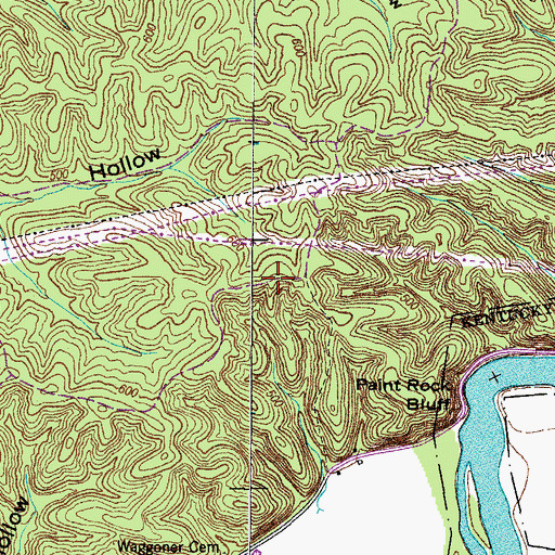 Topographic Map of Stairstep Hill, TN