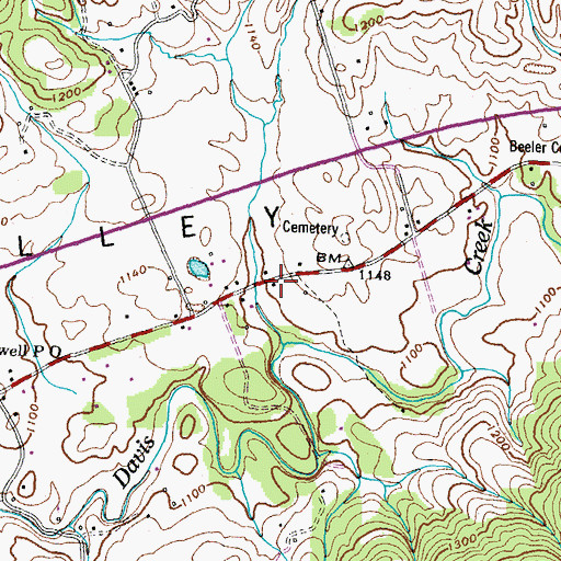 Topographic Map of Wilson Gap, TN