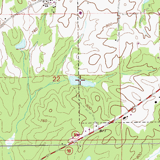 Topographic Map of W C Hines Lake, AL