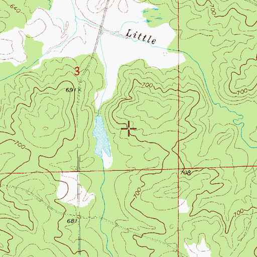 Topographic Map of White Dam, AL