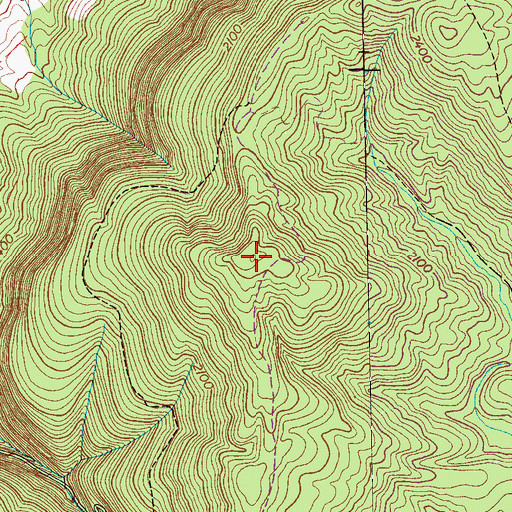 Topographic Map of Gort Knob, TN