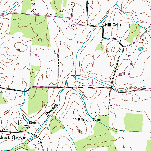 Topographic Map of Dog Branch, TN
