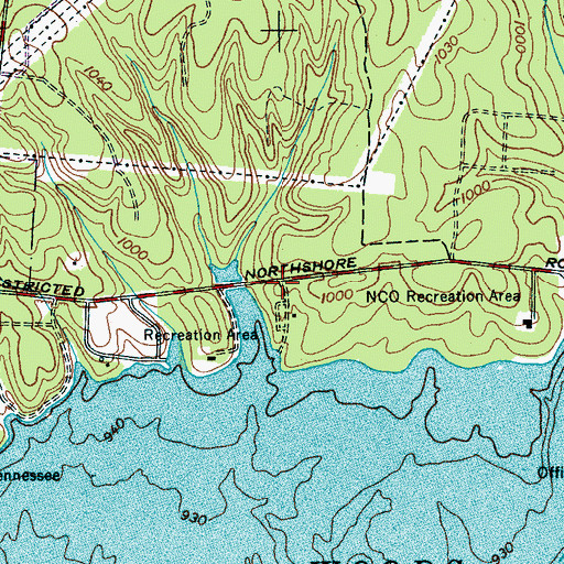 Topographic Map of Buncombe (historical), TN