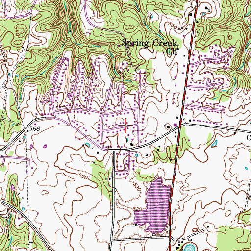 Topographic Map of Valley View, TN