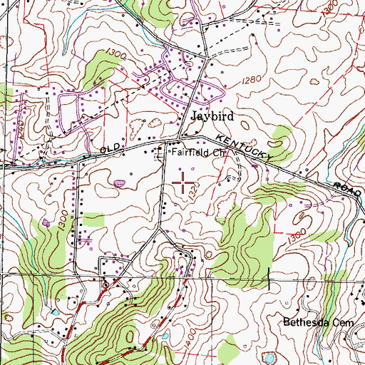 Topographic Map of Clinchview Heights, TN