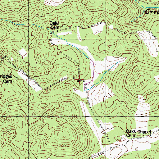 Topographic Map of Rule (historical), TN