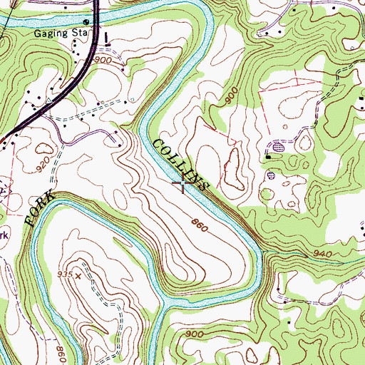 Topographic Map of Blacks Ferry (historical), TN