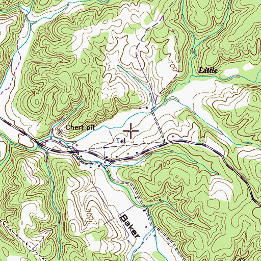 Topographic Map of Western Highland Rim, TN