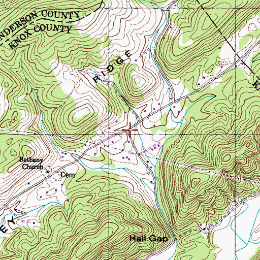 Topographic Map of Bayless (historical), TN