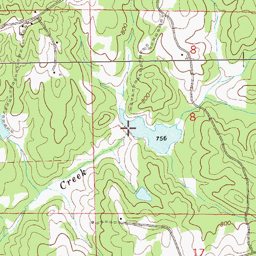Topographic Map of High Pine Creek Watershed Dam Number 10, AL