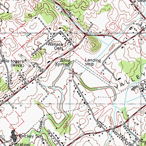 Topographic Map of Deep Spring, TN