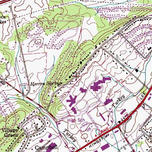 Topographic Map of Woodland Trace, TN