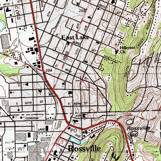 Topographic Map of Cedar Hill, TN
