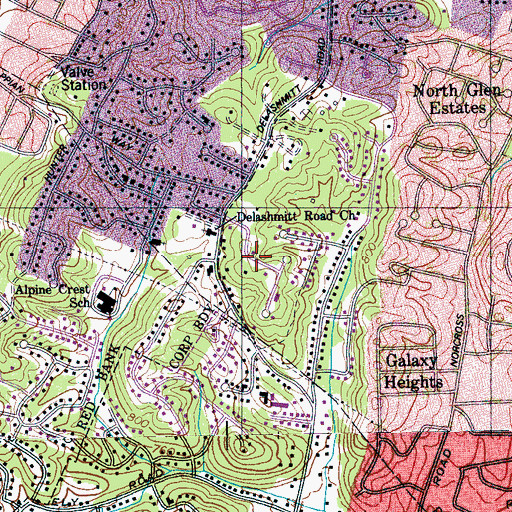 Topographic Map of Forestdale, TN
