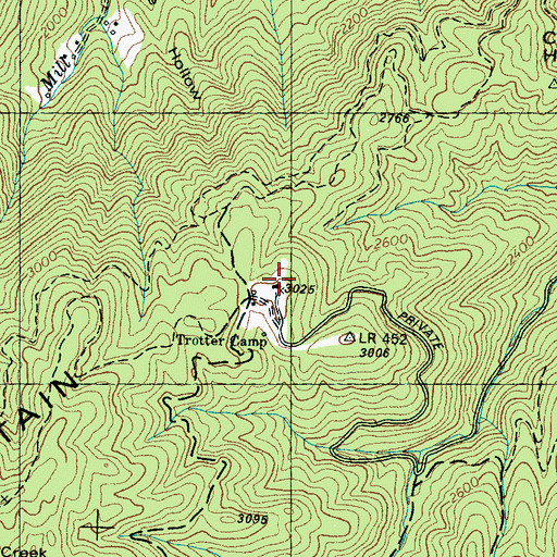 Topographic Map of Norton Creek Ranch, TN
