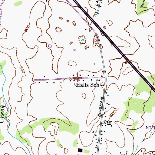 Topographic Map of Deerfield, TN