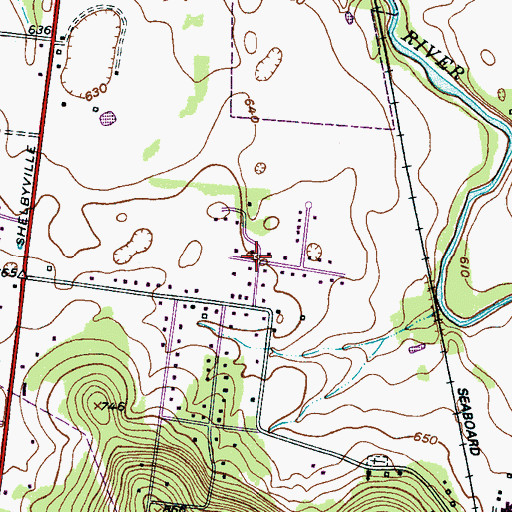 Topographic Map of Mount View Estates, TN
