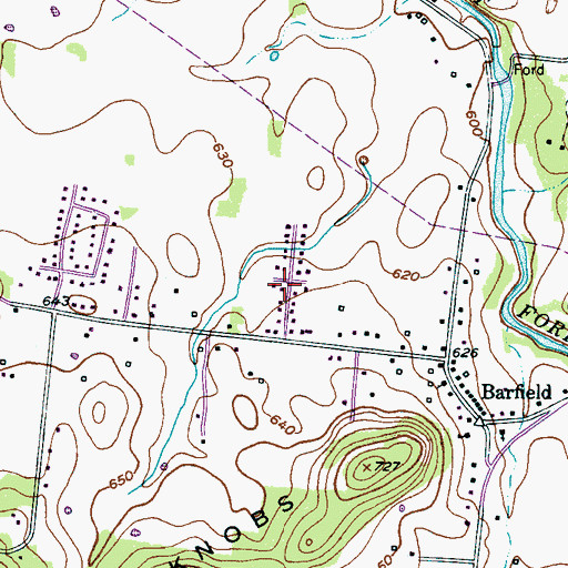 Topographic Map of Southwood Estates, TN