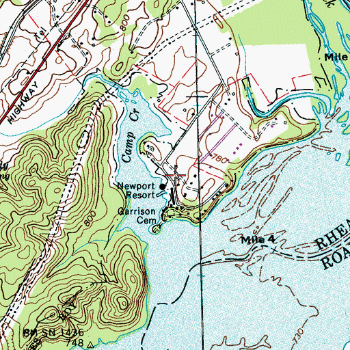 Topographic Map of Reid Camp, TN