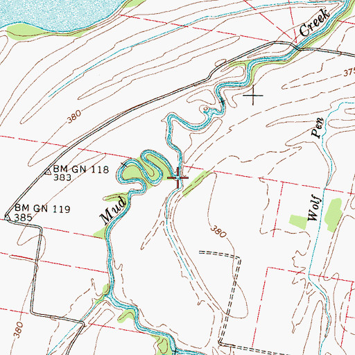 Topographic Map of Williams Slough, TN