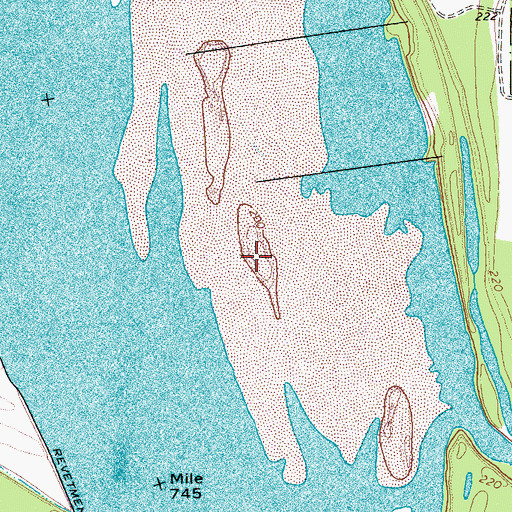 Topographic Map of Randolph Point Bar, TN
