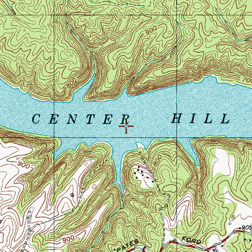Topographic Map of Pin Hook Ferry (historical), TN