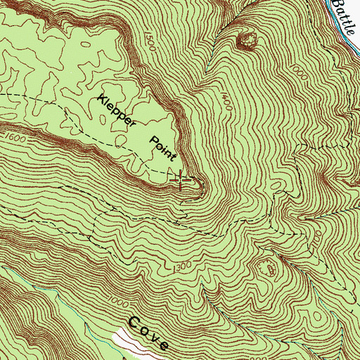 Topographic Map of Klepper Point, TN