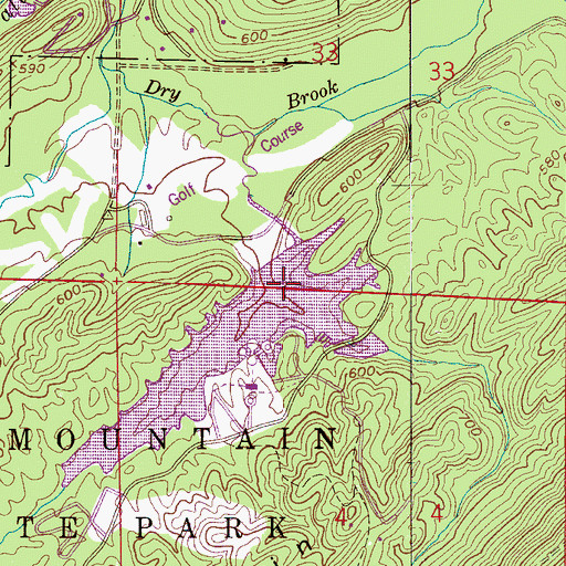 Topographic Map of Oak Mountain New Lake Dam, AL