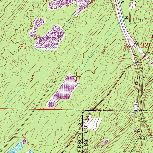 Topographic Map of Guytons Lake Dam, AL