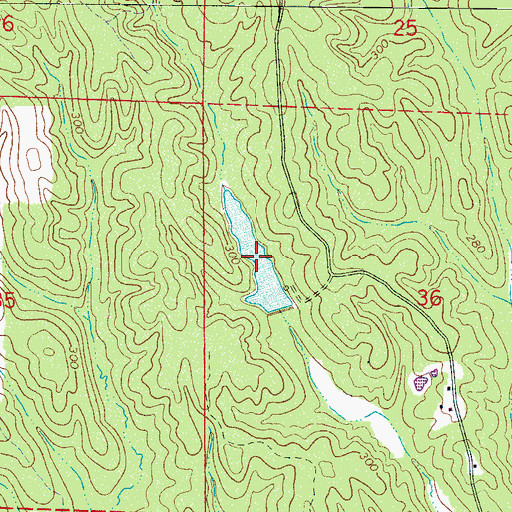 Topographic Map of Shepherds Lake, AL