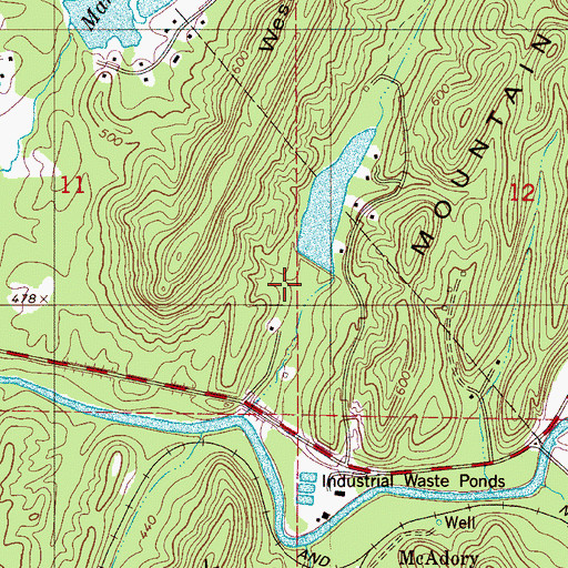 Topographic Map of Jug Hollow Lake, AL