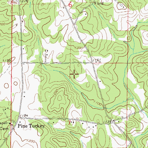 Topographic Map of Grays Lake, AL