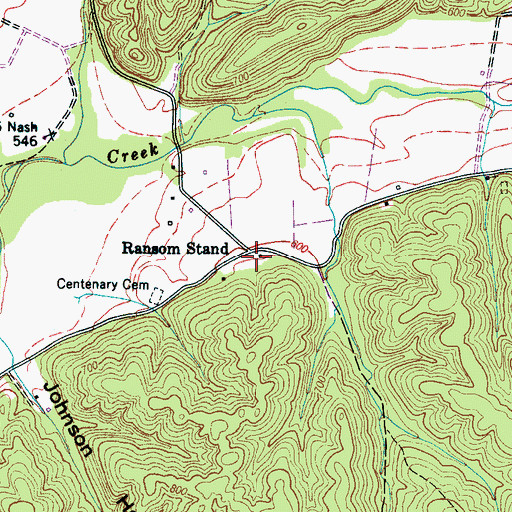 Topographic Map of Ransom Stand, TN