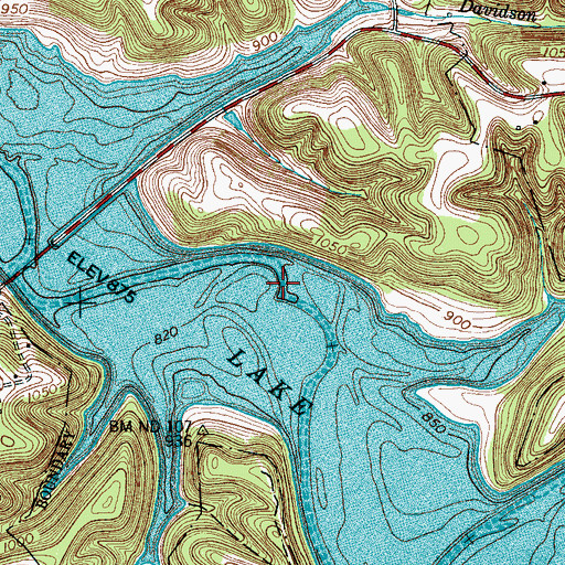 Topographic Map of Neal Ford (historical), TN