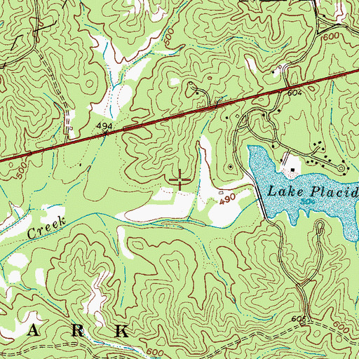 Topographic Map of Fern Loop Nature Trail, TN