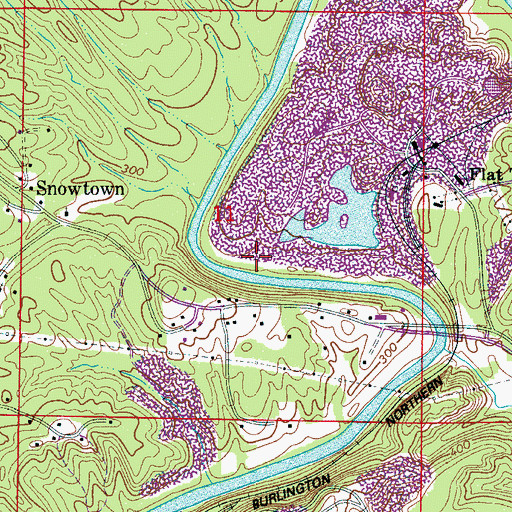 Topographic Map of Flat Top Mine Number 1 Impoundment, AL