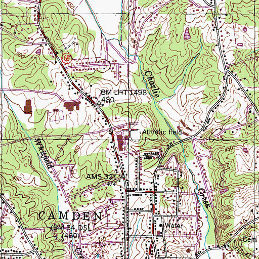 Topographic Map of Civilian Conservation Corps Camp Number 497 (historical), TN