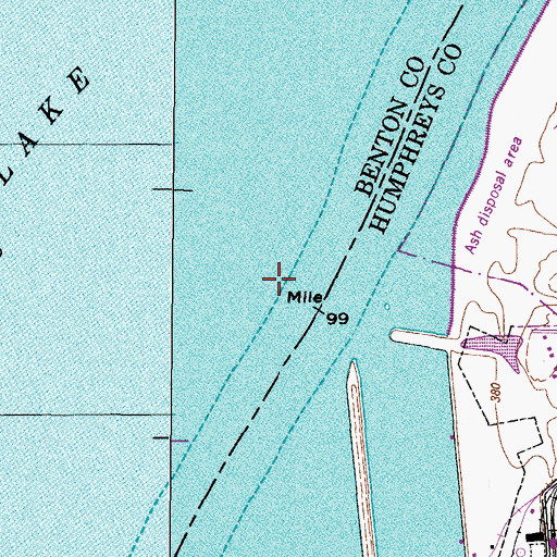 Topographic Map of Wills Point Landing (historical), TN