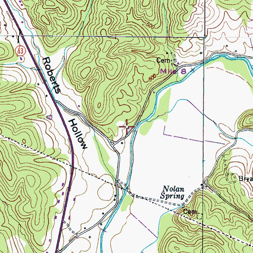 Topographic Map of Betherberry Church (historical), TN