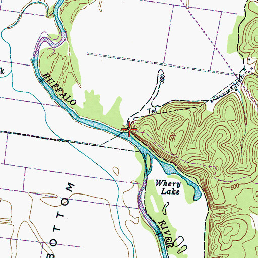 Topographic Map of Hegleys Mill (historical), TN